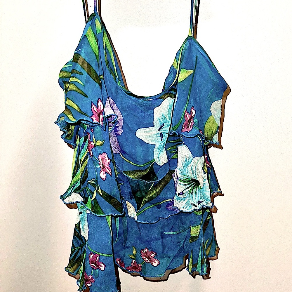 Vintage A.B.S BY ALLEN SCHWARTZ Flutter Top/Camisole, S